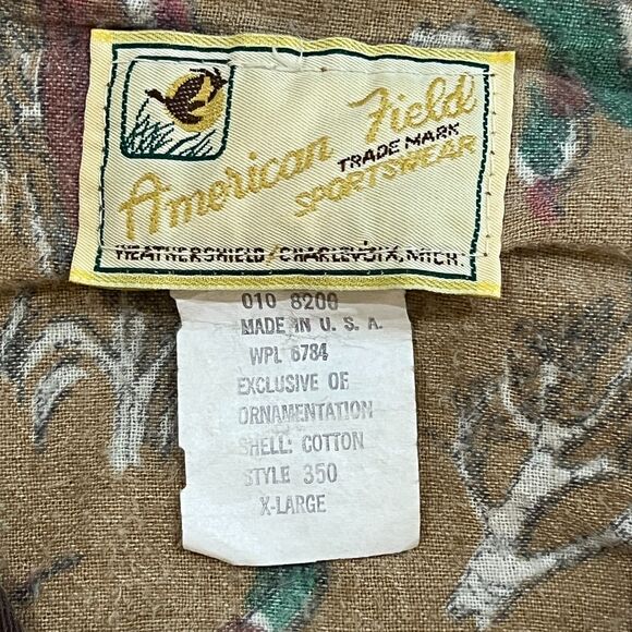 Vintage 60s American Field Made in USA Hunting Vest Canvas Game Pocket Size XL - Picture 8 of 12